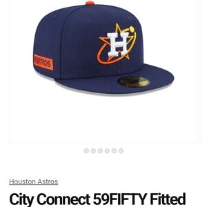 Houston Astros Cap City Connect 59FIFTY Fitted Hat Sz 7 1/8 Low Profile